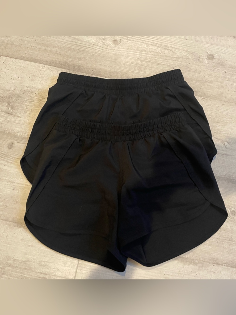 all in motion Black Elastic-Waist Athletic Shorts